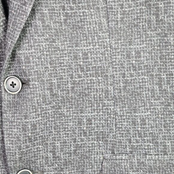 Penguin Mens Gray Blazer Two Button Double Vent Soft Smooth Feel 38R Medium - Picture 9 of 16